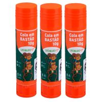 Kit 3 Colas Leo-Leo Bastao 10g Kit078